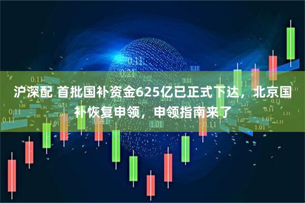沪深配 首批国补资金625亿已正式下达，北京国补恢复申领，申领指南来了