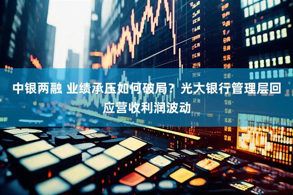中银两融 业绩承压如何破局？光大银行管理层回应营收利润波动