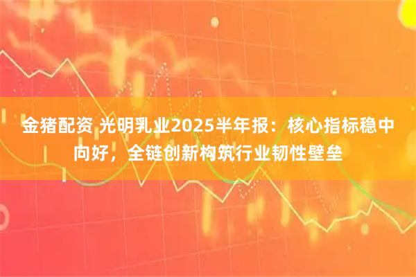 金猪配资 光明乳业2025半年报：核心指标稳中向好，全链创新构筑行业韧性壁垒