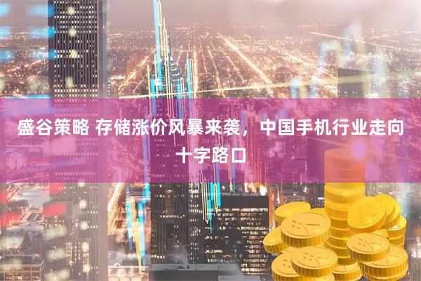 盛谷策略 存储涨价风暴来袭，中国手机行业走向十字路口