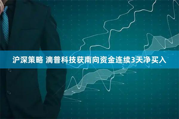 沪深策略 滴普科技获南向资金连续3天净买入