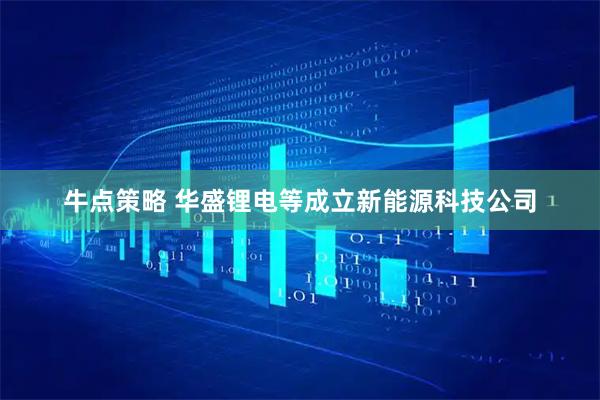 牛点策略 华盛锂电等成立新能源科技公司